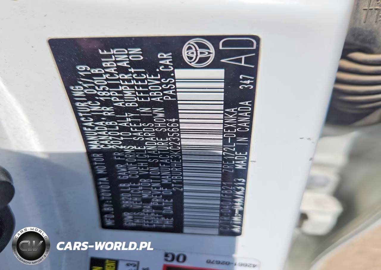 2019 Toyota Corolla Le VIN:2T1BURHE3KC235664 - 13