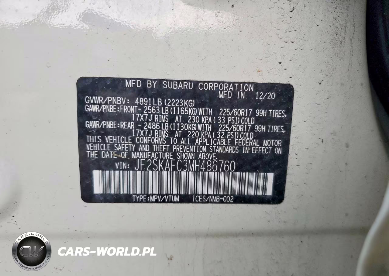 2021 Subaru Forester Premium VIN:JF2SKAFC3MH486760 - 14