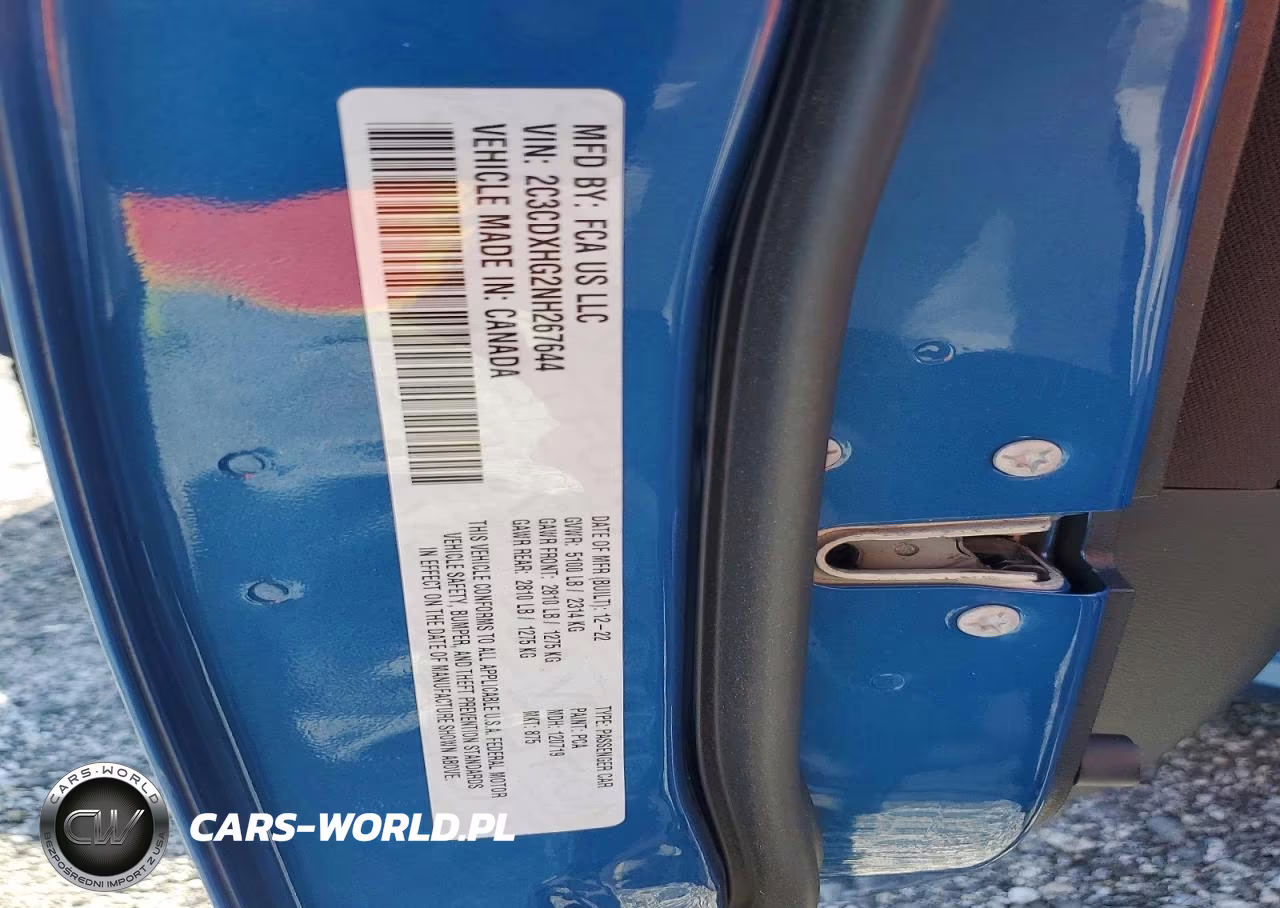 2022 Dodge Charger Gt VIN:2C3CDXHG2NH267644 - 13
