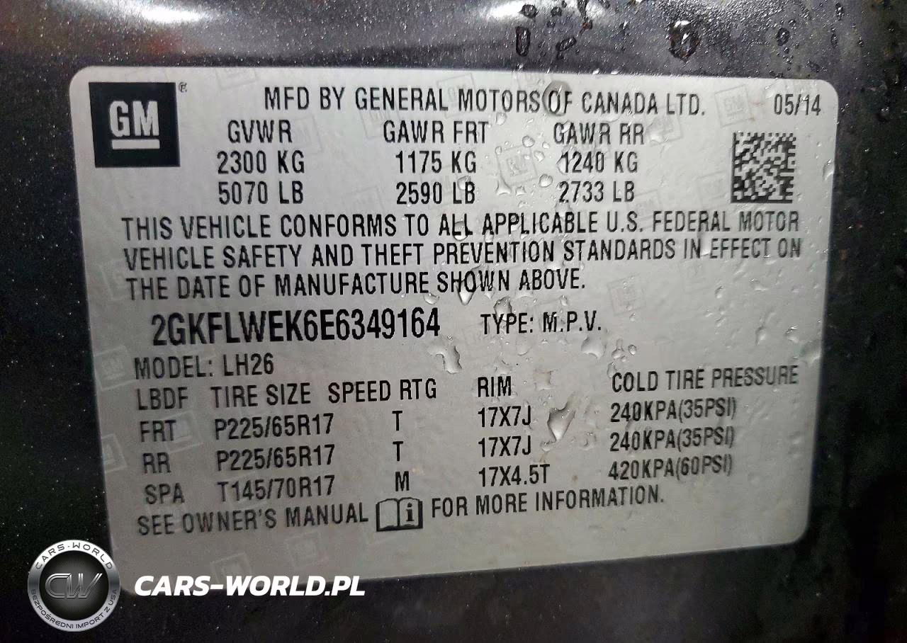 2014 GMC Terrain Sle VIN:2GKFLWEK6E6349164 - 13