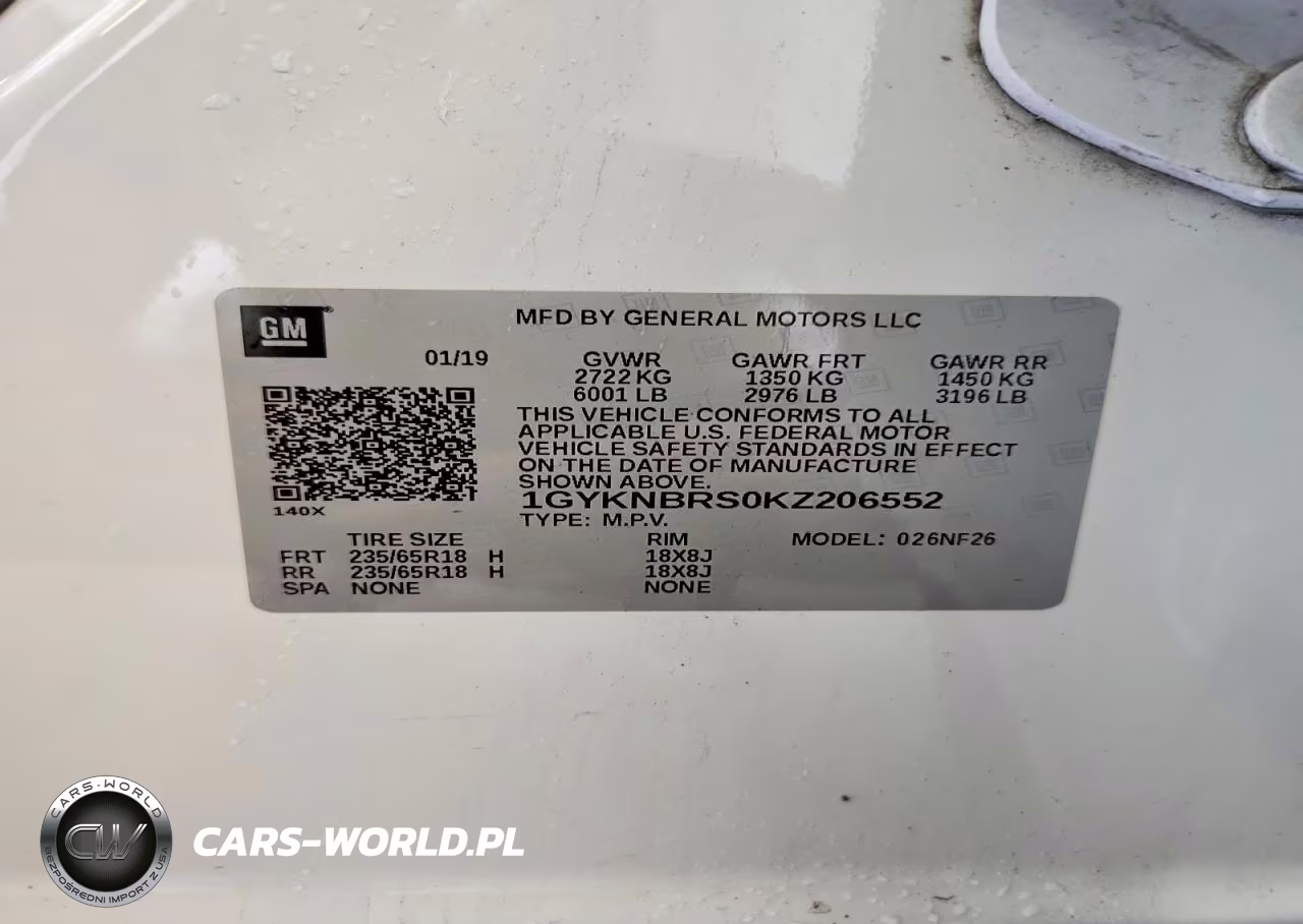 2019 Cadillac Xt5 VIN:1GYKNBRS0KZ206552 - 13