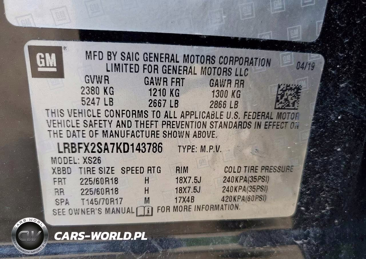 2019 Buick Envision Essence VIN:LRBFX2SA7KD143786 - 13
