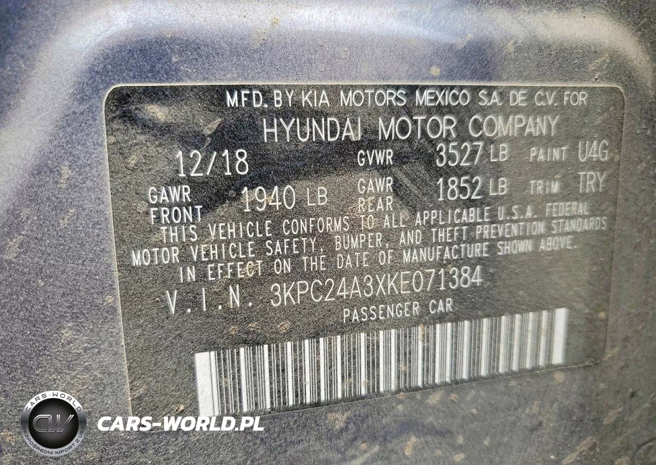 2019 Hyundai Accent Se VIN:3KPC24A3XKE071384 - 12