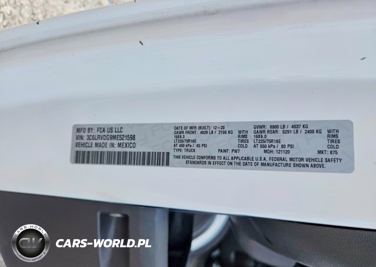 2021 Ram Promaster 2500 Delivery Van VIN:3C6LRVDG9ME521598 - 12