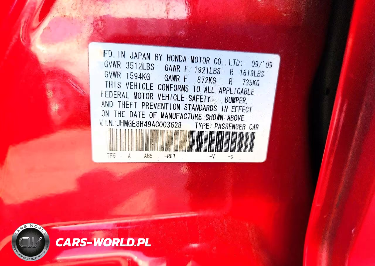 2010 Honda Fit Sport VIN:JHMGE8H49AC003628 - 12