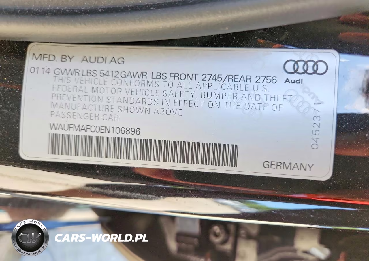 2014 Audi A6 Premium Plus VIN:WAUFMAFC0EN106896 - 12