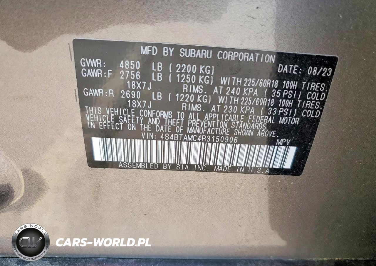 2024 Subaru Outback Limited VIN:4S4BTAMC4R3150906 - 14