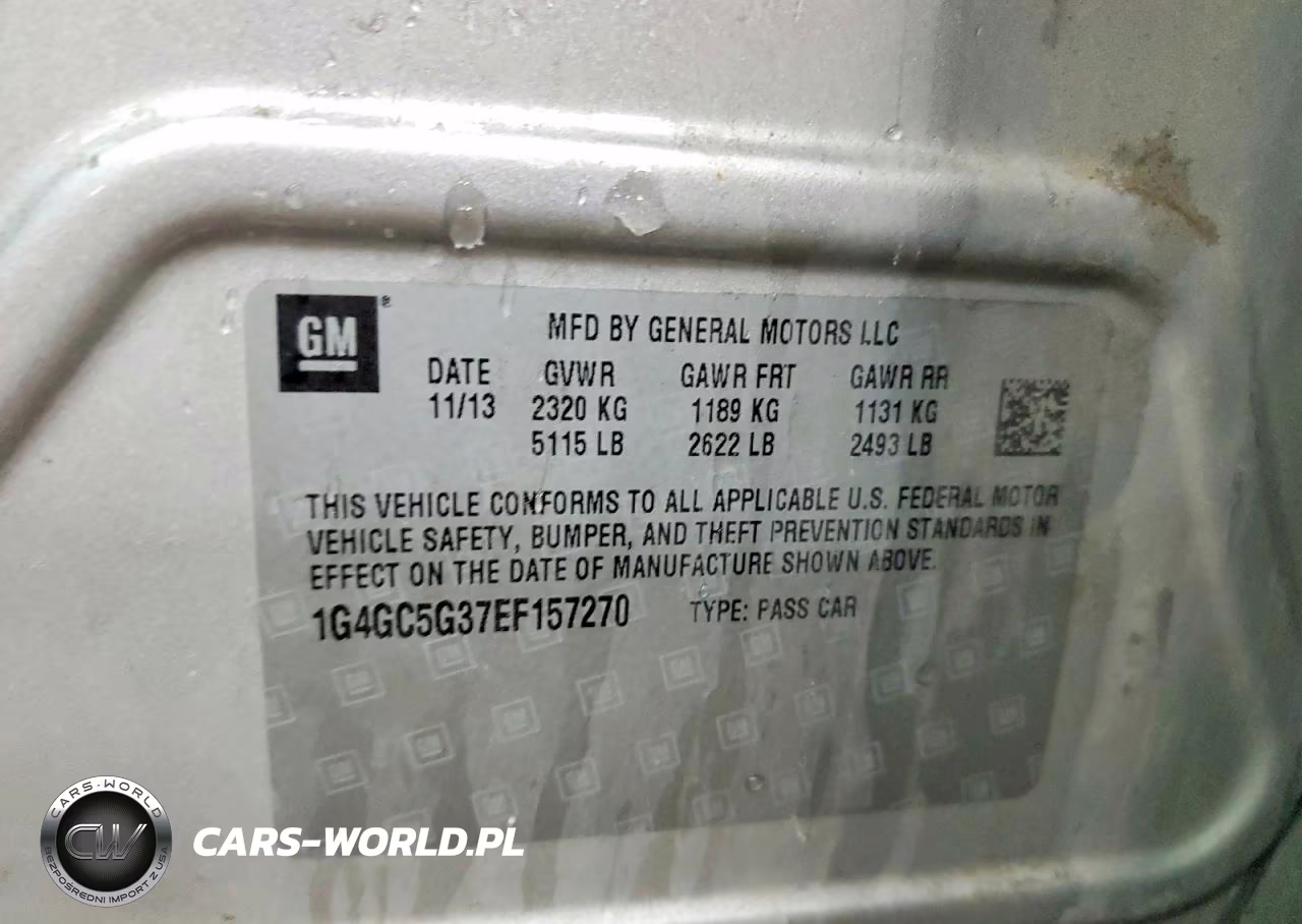 2014 Buick Lacrosse VIN:1G4GC5G37EF157270 - 12