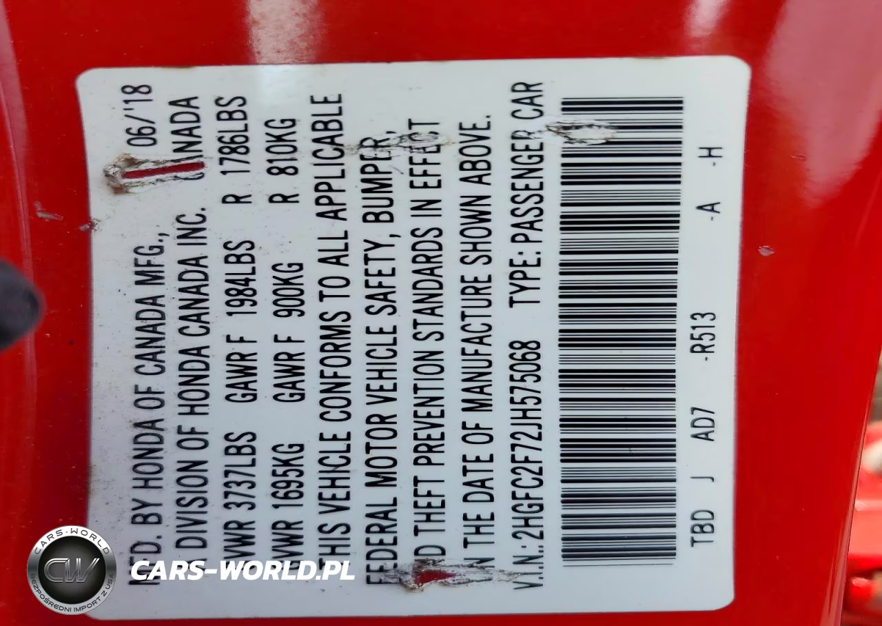 2018 Honda Civic Ex VIN:2HGFC2F72JH575068 - 13