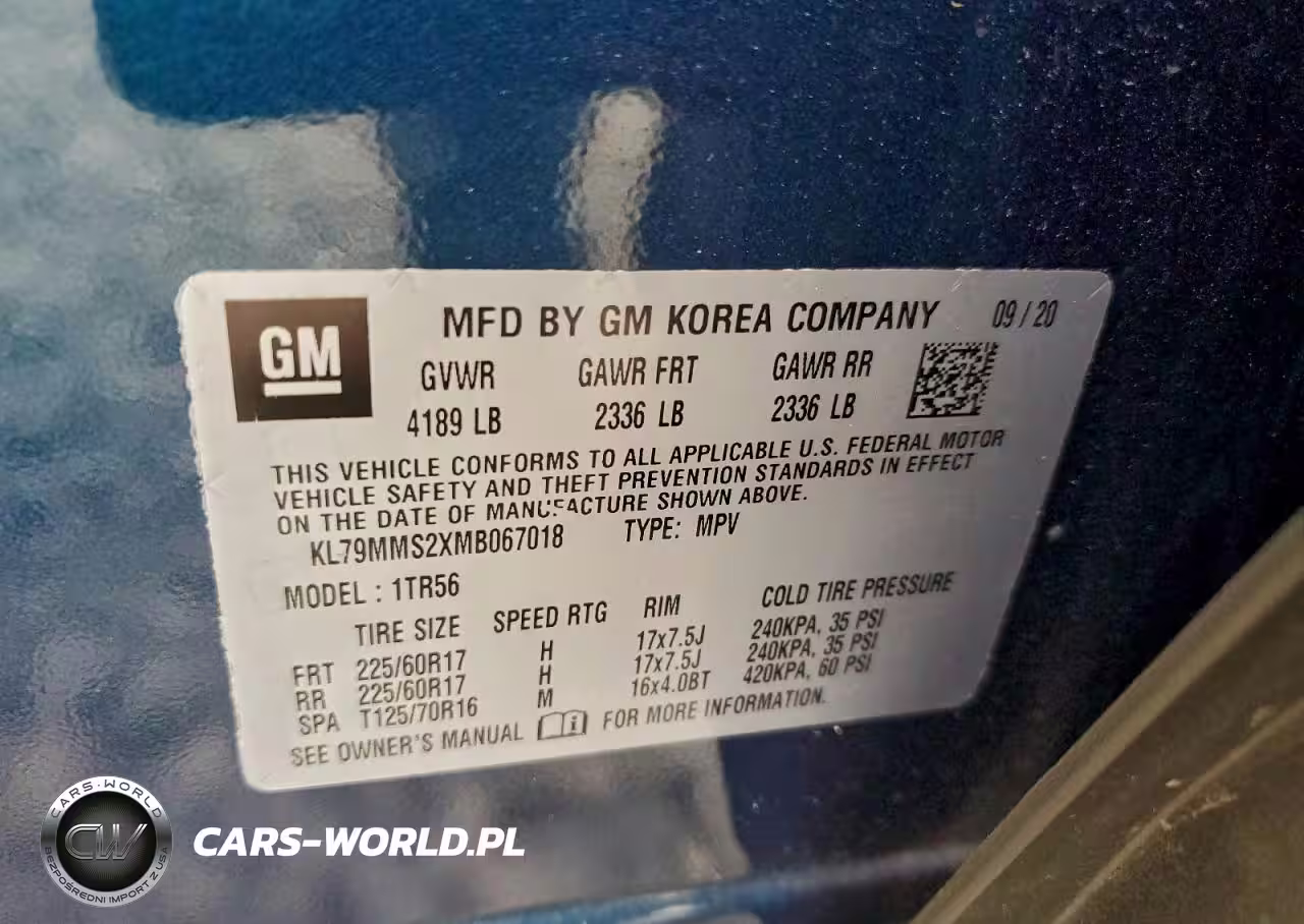 2021 Chevrolet Trailblazer Ls VIN:KL79MMS2XMB067018 - 12