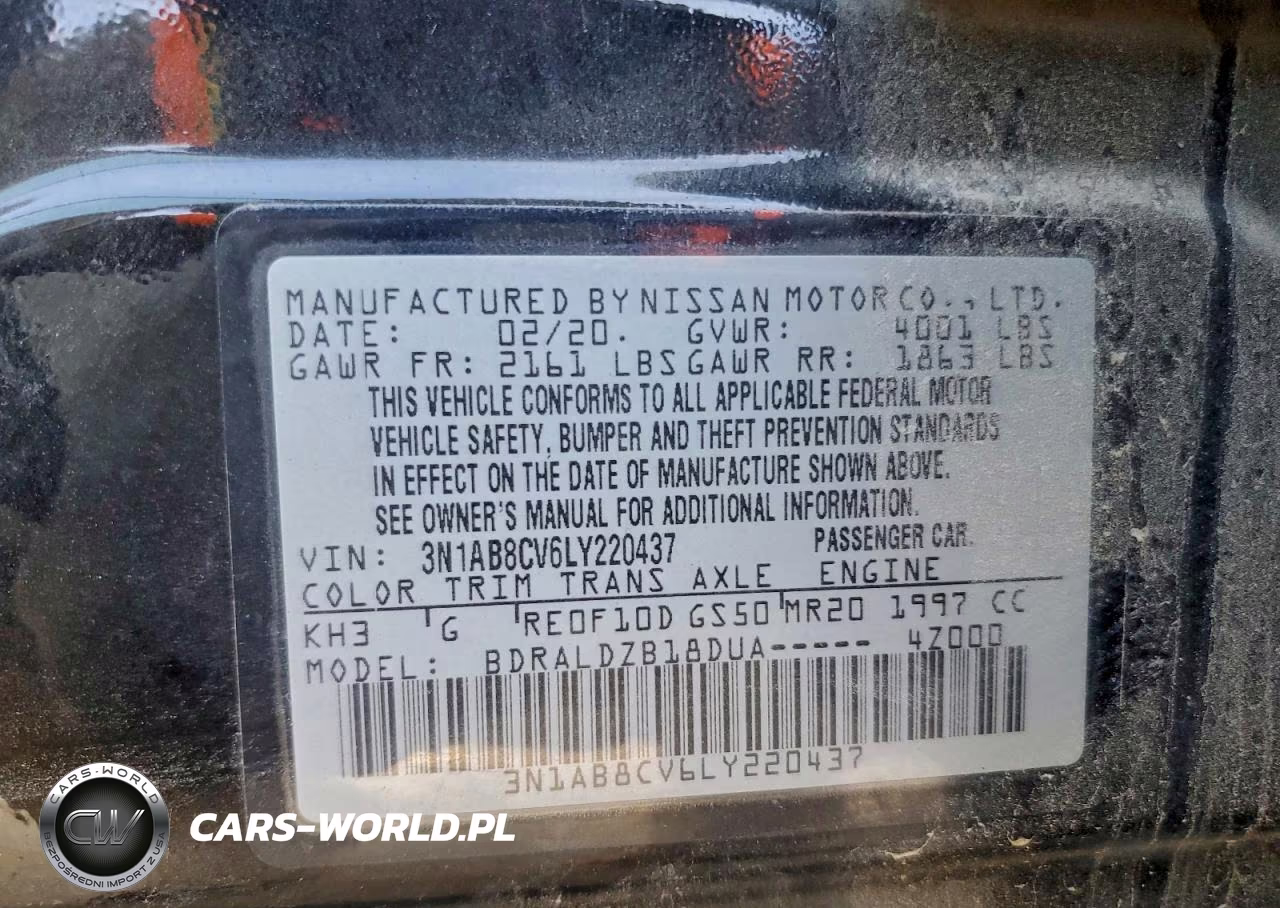 2020 Nissan Sentra Sv VIN:3N1AB8CV6LY220437 - 12