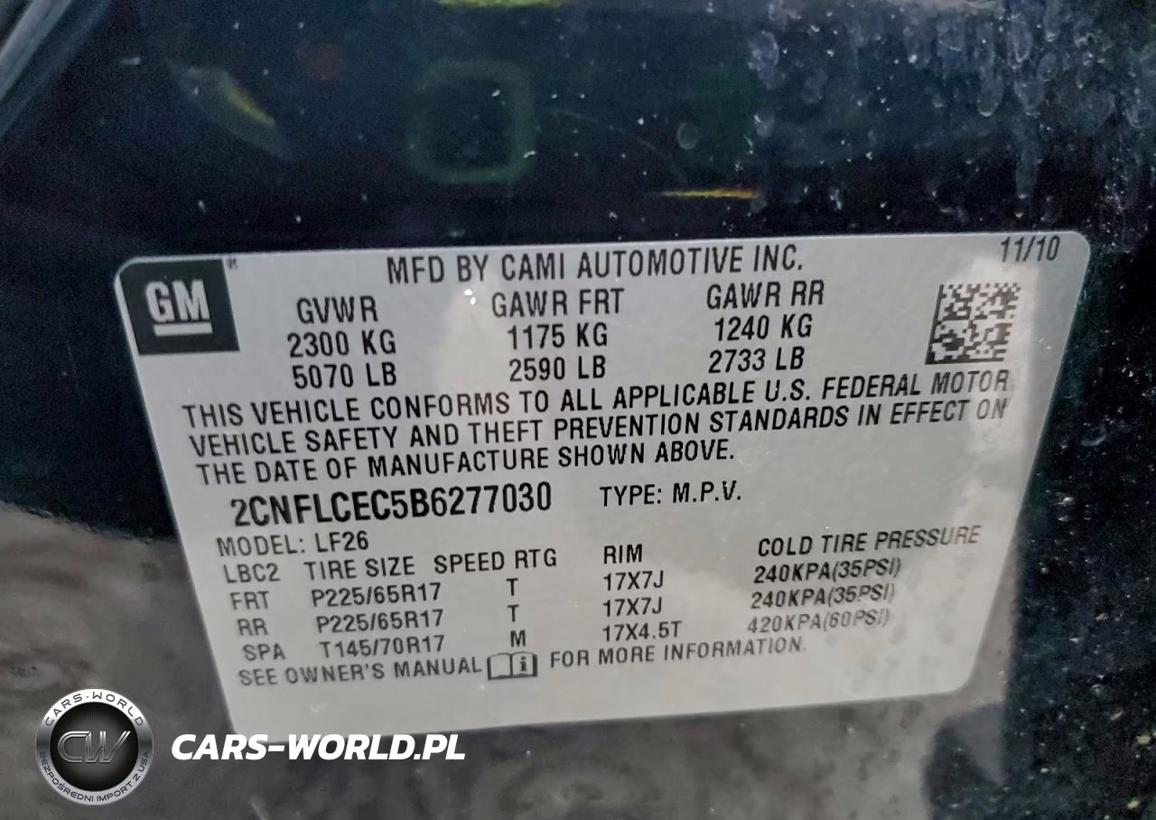2011 Chevrolet Equinox Ls VIN:2CNFLCEC5B6277030 - 13