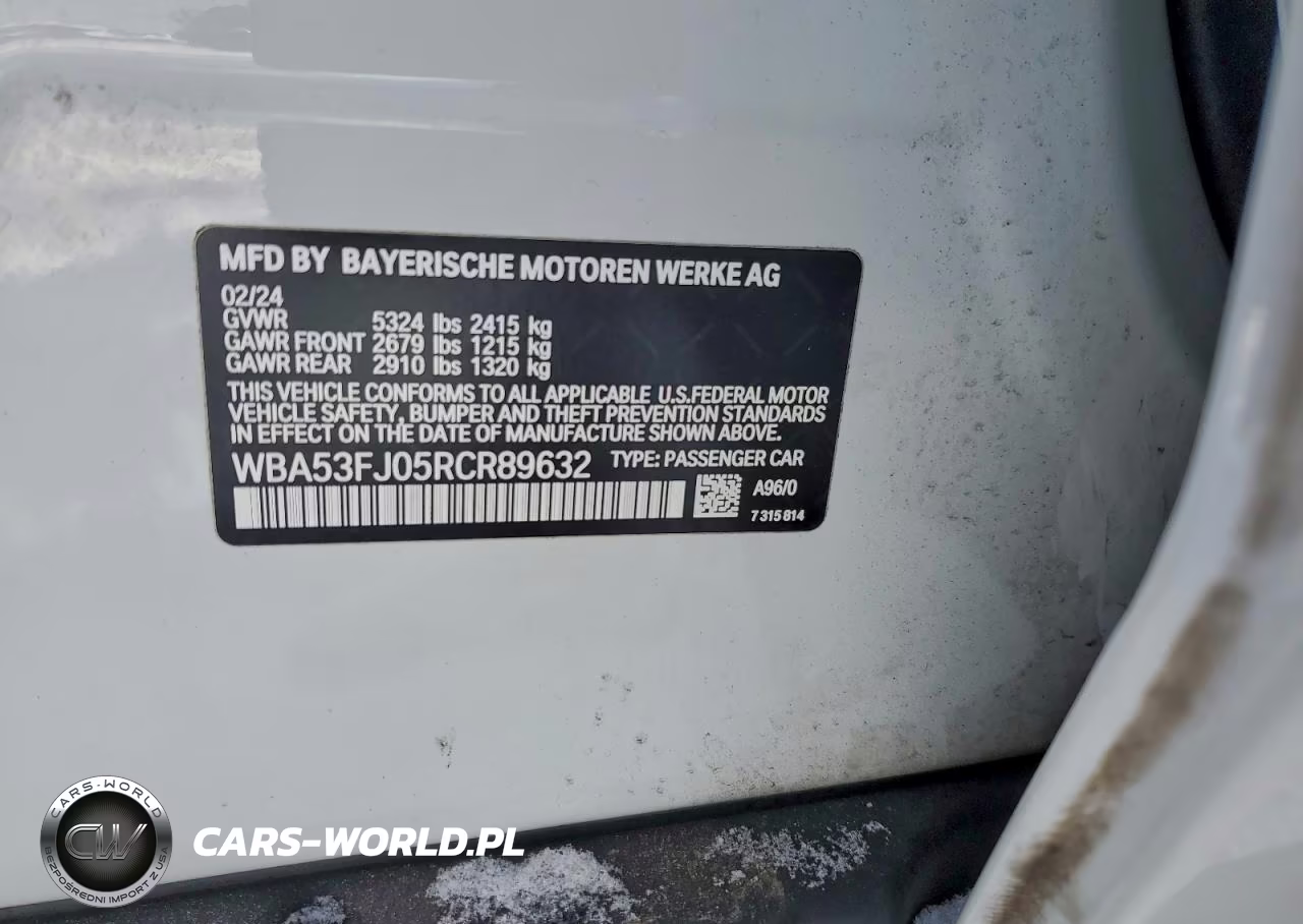 2024 BMW 530 Xi VIN:WBA53FJ05RCR89632 - 13