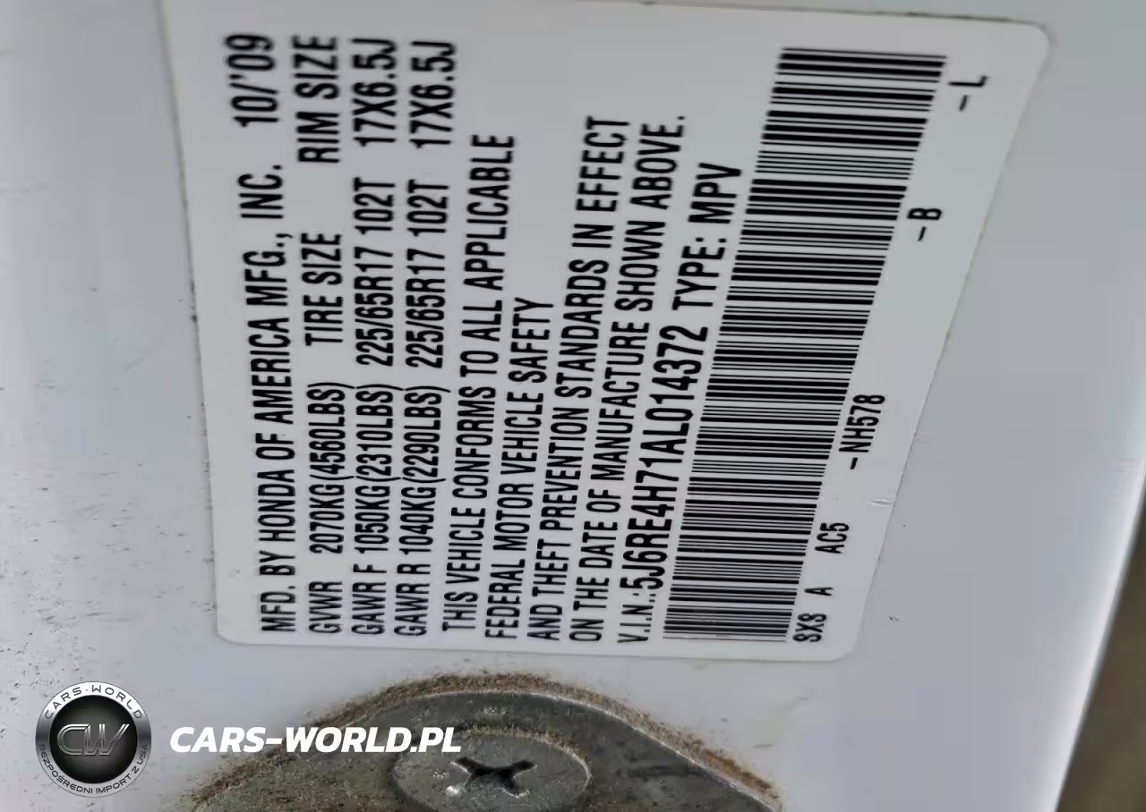 2010 Honda Cr-V Exl VIN:5J6RE4H71AL014372 - 13