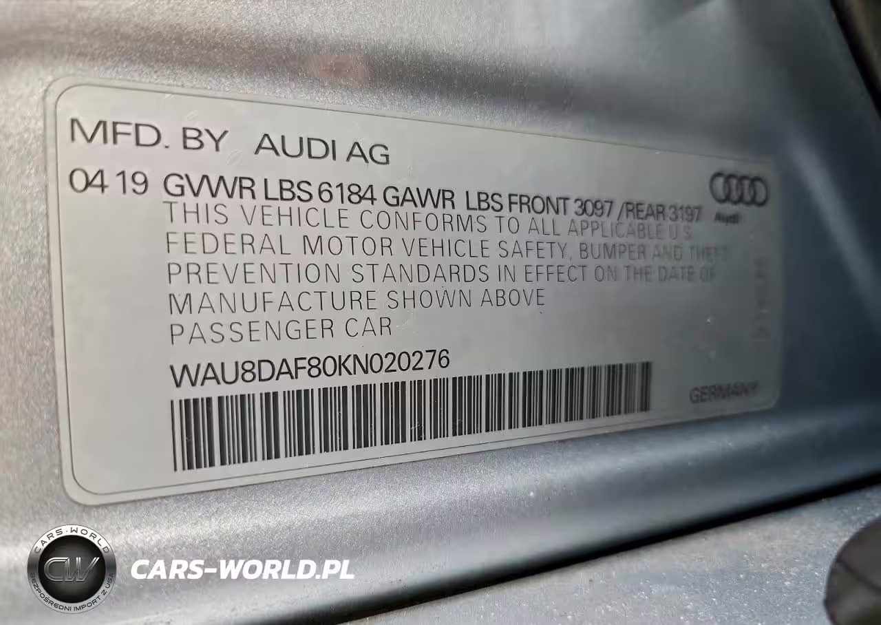 2019 Audi A8 L VIN:WAU8DAF80KN020276 - 13
