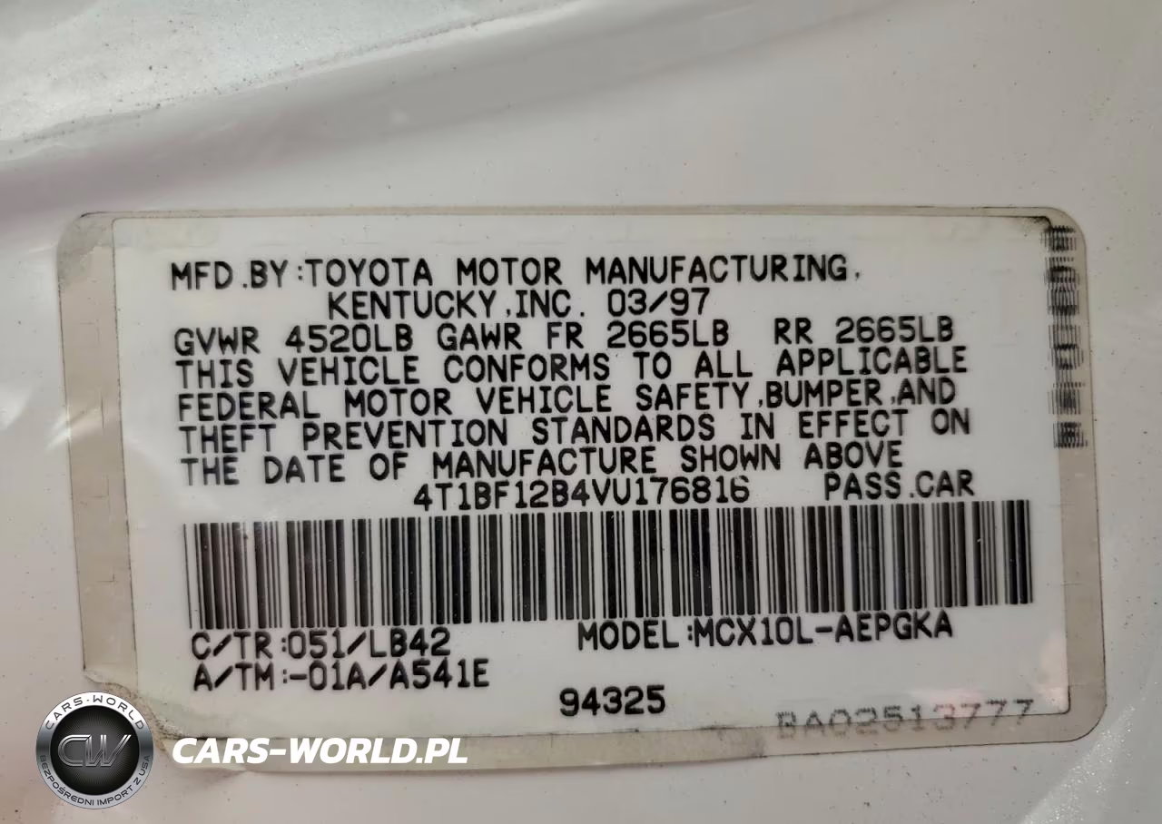 1997 Toyota Avalon Xl VIN:4T1BF12B4VU176816 - 12