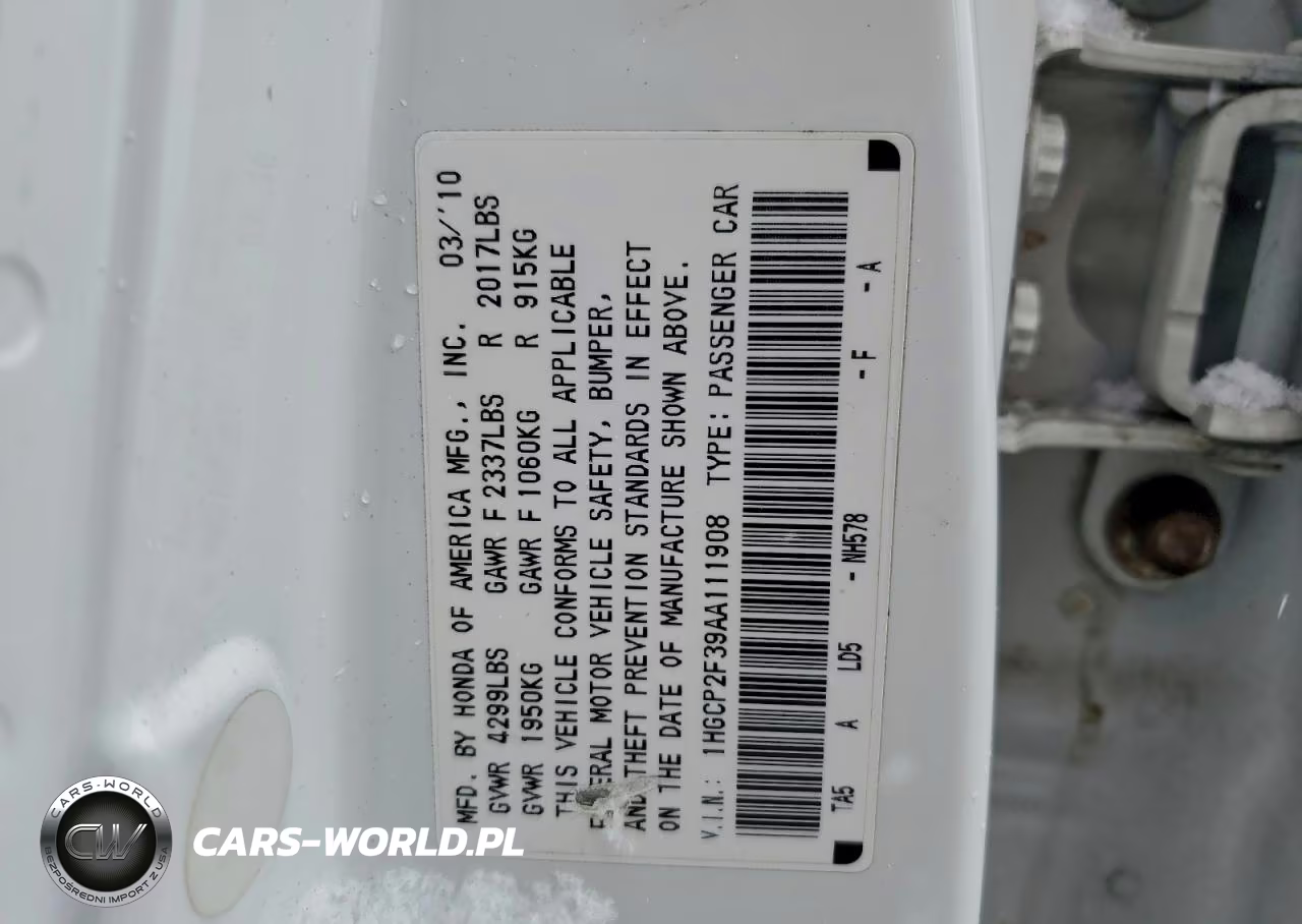 2010 Honda Accord Lx VIN:1HGCP2F39AA111908 - 12