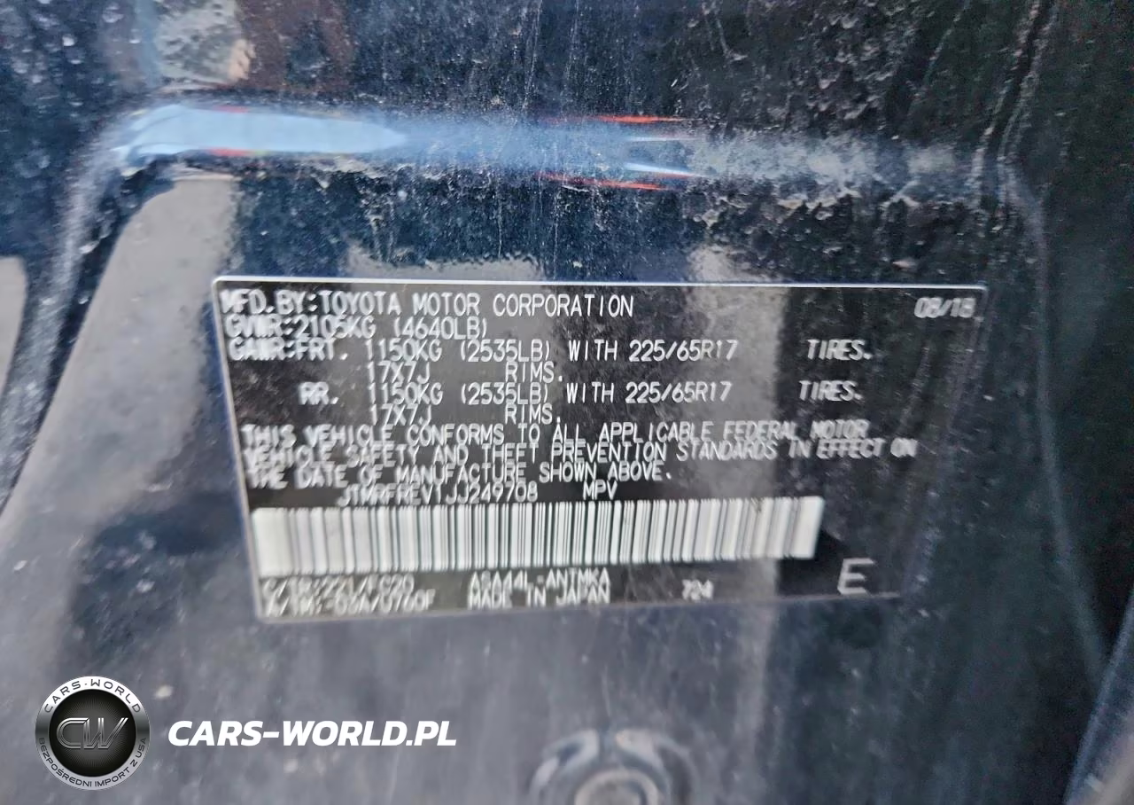 2018 Toyota Rav4 Base VIN:JTMRFREV1JJ249708 - 13