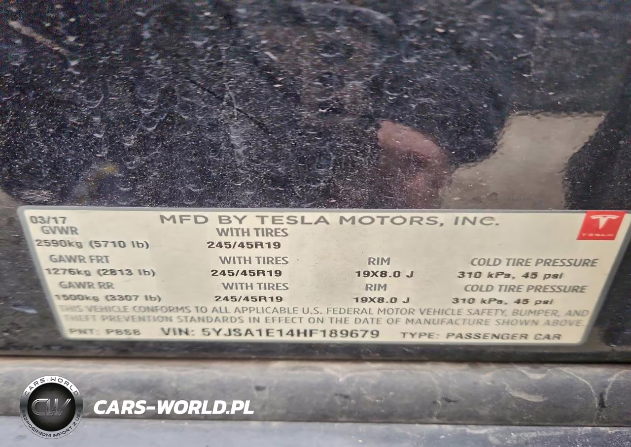 2017 Tesla Model S VIN:5YJSA1E14HF189679 - 13