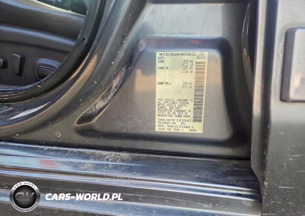 2014 Nissan Altima 2.5 VIN:1N4AL3AP2EC143942 - 12