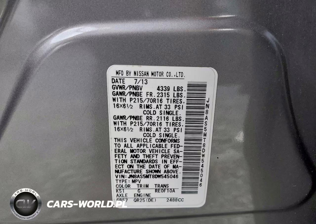 2013 Nissan Rogue S VIN:JN8AS5MT8DW545046 - 13
