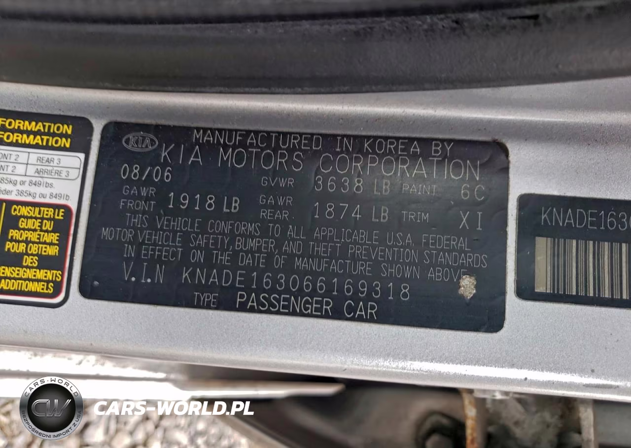 2006 Kia Rio 5 VIN:KNADE163066169318 - 12