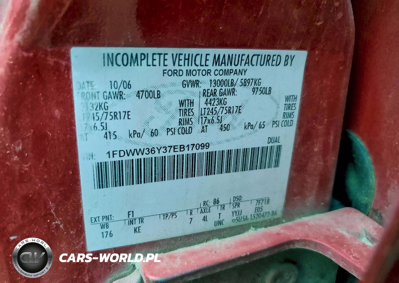 2007 Ford F350 Super Duty Utility - Service Truck VIN:1FDWW36Y37EB17099 - 12