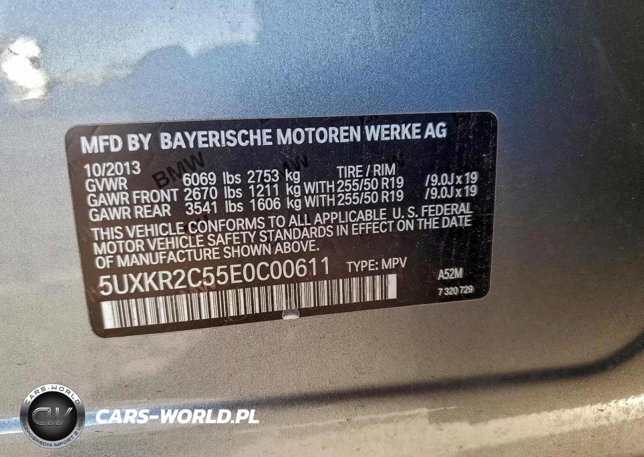 2014 BMW X5 Sdrive35I VIN:5UXKR2C55E0C00611 - 13