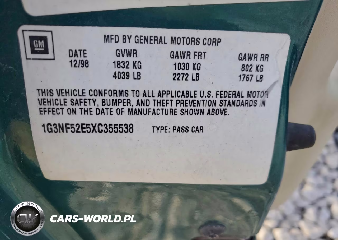 1999 Oldsmobile Alero Gls VIN:1G3NF52E5XC355538 - 12