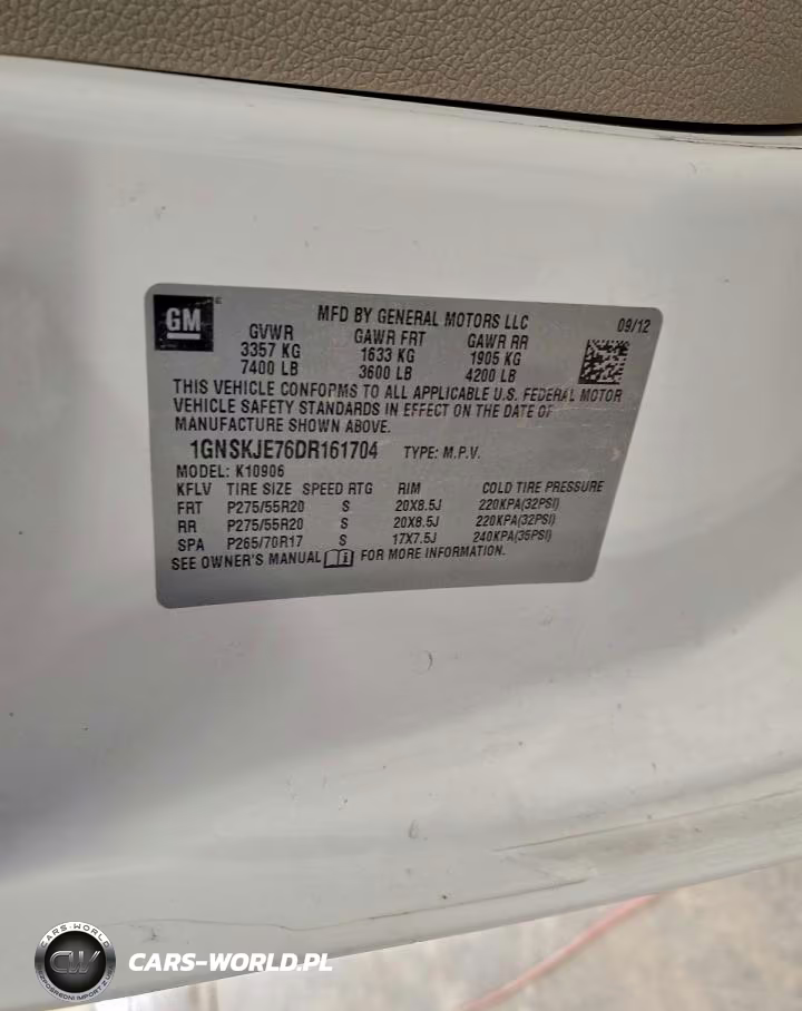 2013 Chev Suburban K1500 Lt VIN:1GNSKJE76DR161704 - 13