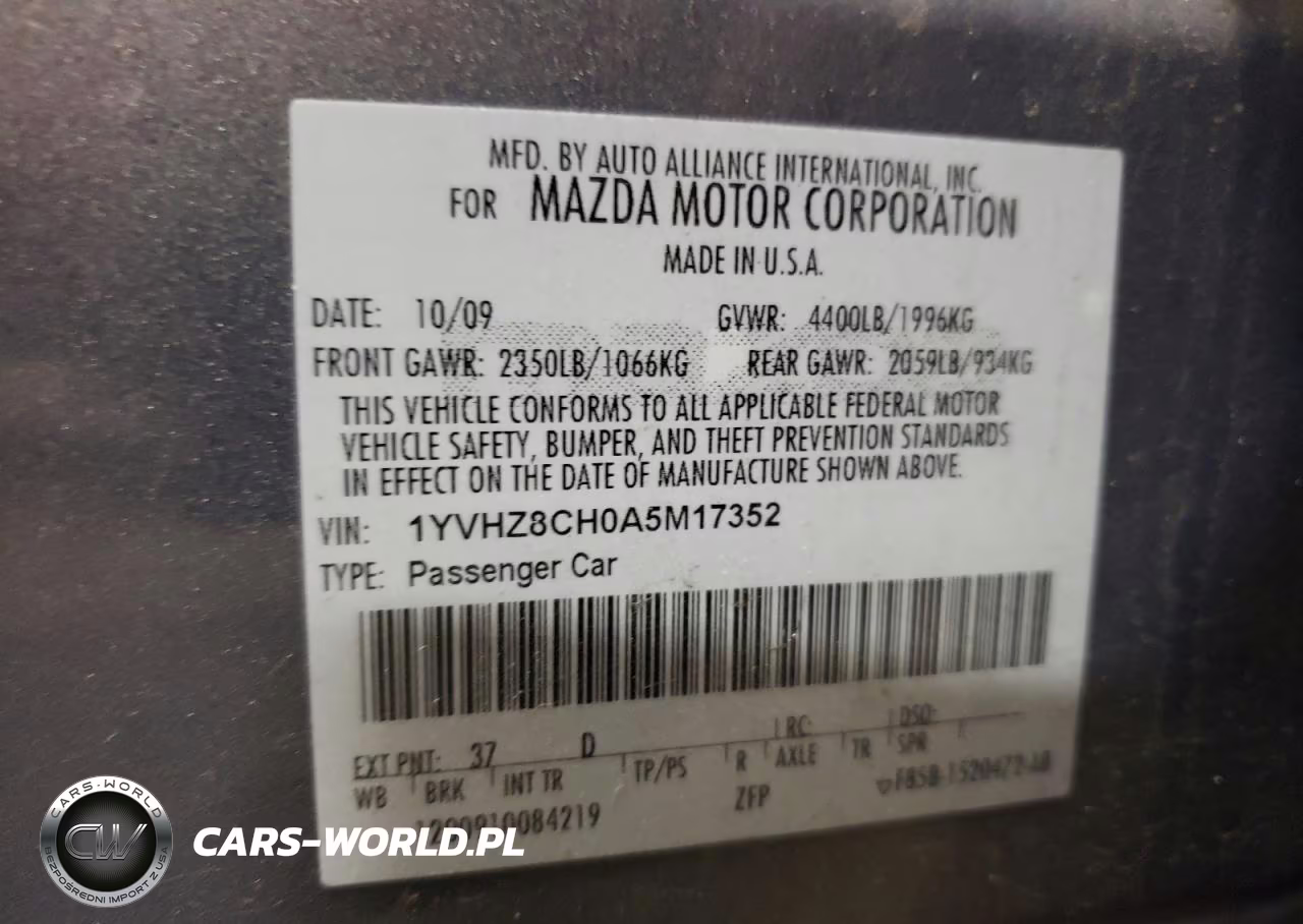 2010 Mazda 6 I VIN:1YVHZ8CH0A5M17352 - 12