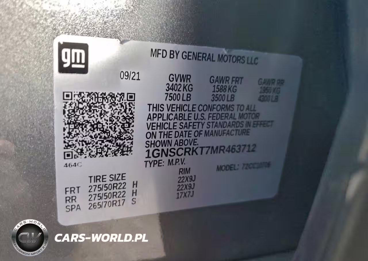 2021 Chevrolet Tahoe C1500 Rst VIN:1GNSCRKT7MR463712 - 14
