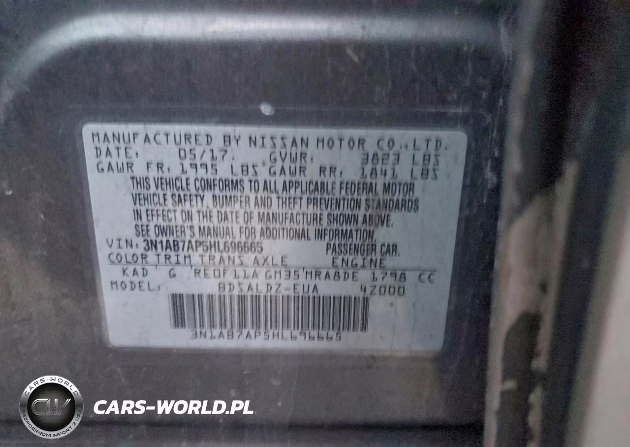 2017 Nissan Sentra S VIN:3N1AB7AP5HL696665 - 12