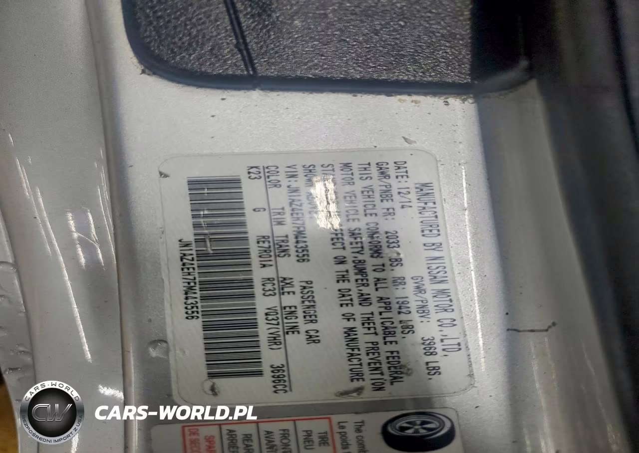 2015 Nissan 370Z Base VIN:JN1AZ4EH7FM443556 - 12