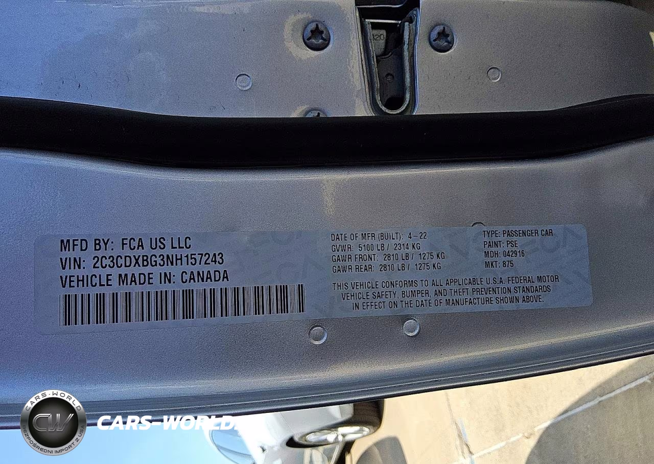 2022 Dodge Charger Sxt VIN:2C3CDXBG3NH157243 - 12