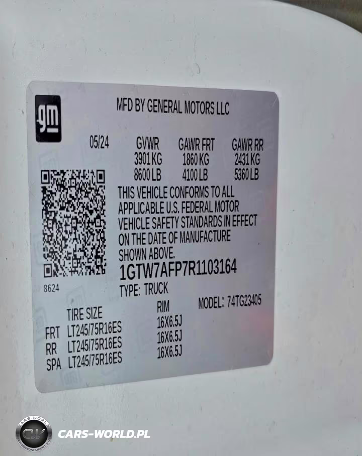 2024 GMC Savana Delivery Van VIN:1GTW7AFP7R1103164 - 13
