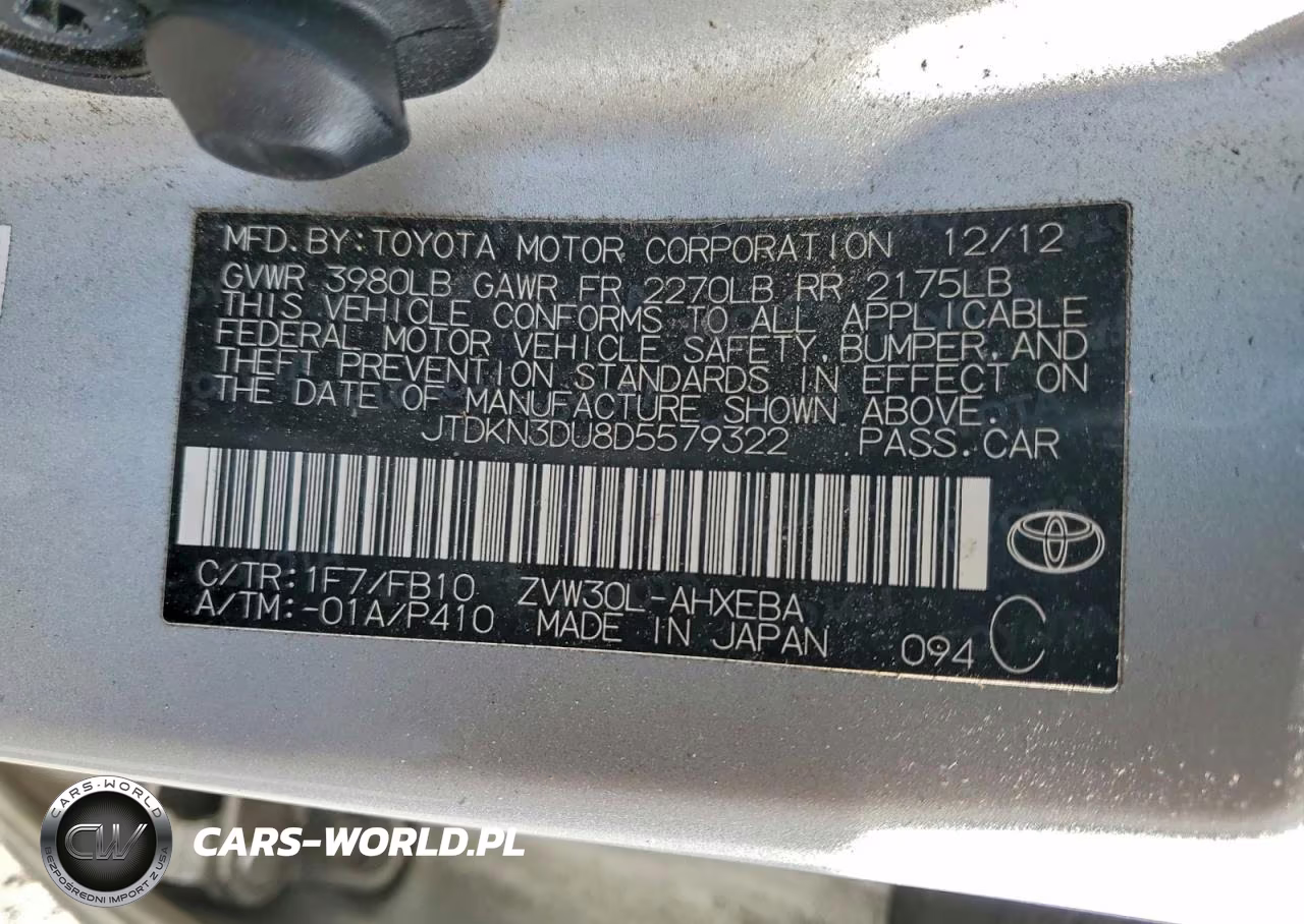 2013 Toyota Prius VIN:JTDKN3DU8D5579322 - 12