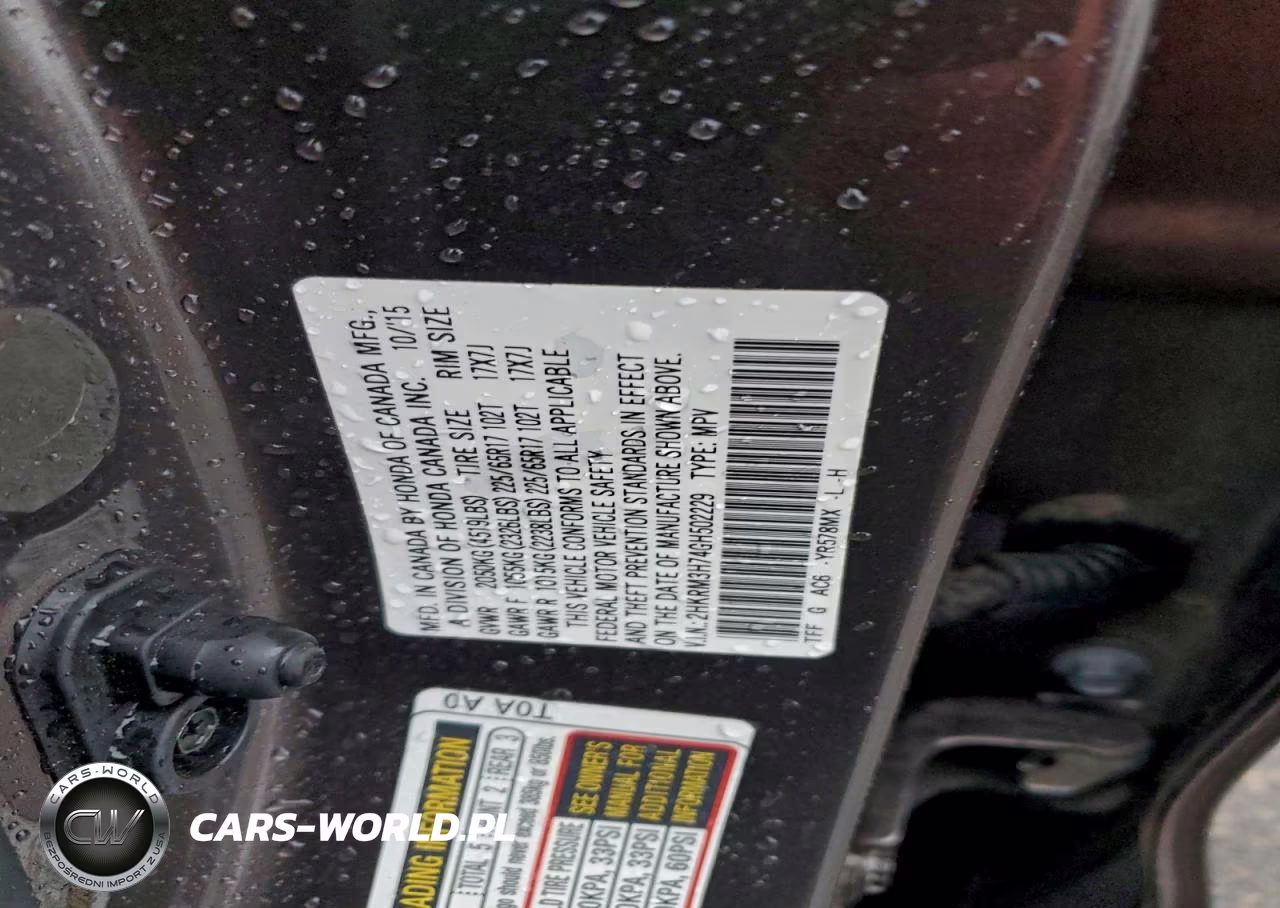 2016 Honda Cr-V Exl VIN:2HKRM3H74GH502229 - 13