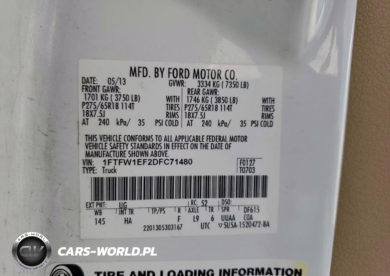 2013 Ford F150 Supercrew VIN:1FTFW1EF2DFC71480 - 14