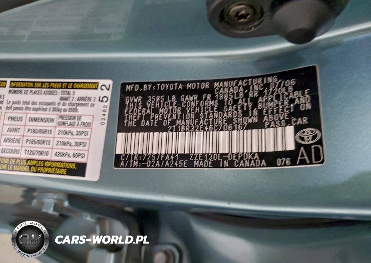 2006 Toyota Corolla Ce VIN:2T1BR32E46C706167 - 13