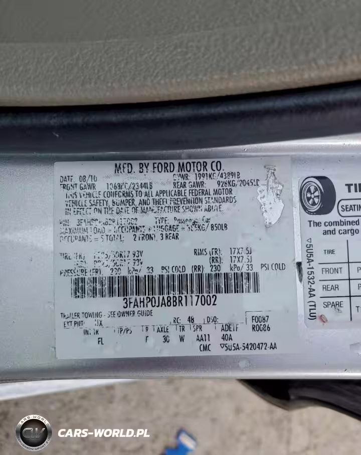 2011 Ford Fusion Sel VIN:3FAHP0JA8BR117002 - 12