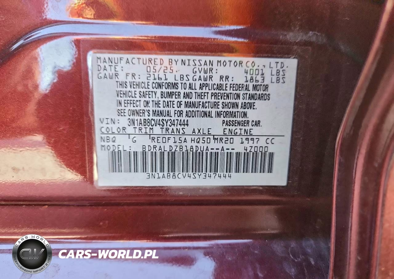 2025 Nissan Sentra Sv VIN:3N1AB8CV4SY347444 - 12