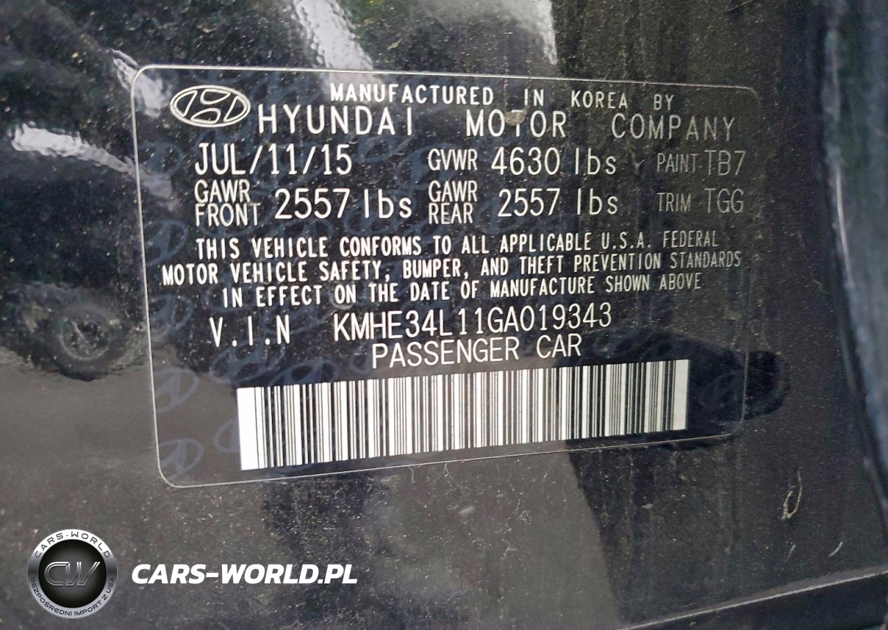 2016 Hyundai Sonata Hybrid VIN:KMHE34L11GA019343 - 12