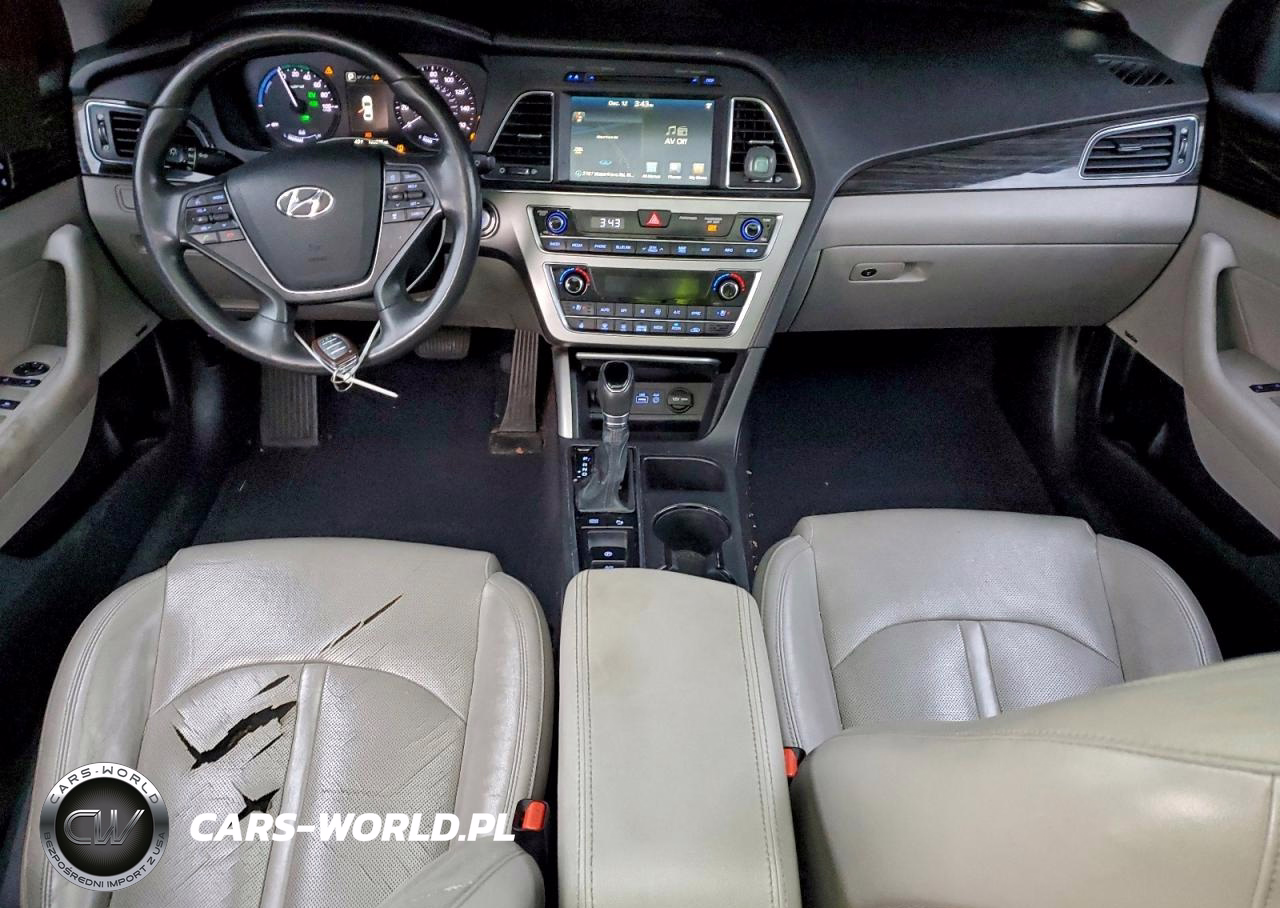 2016 Hyundai Sonata Hybrid VIN:KMHE34L11GA019343 - 8