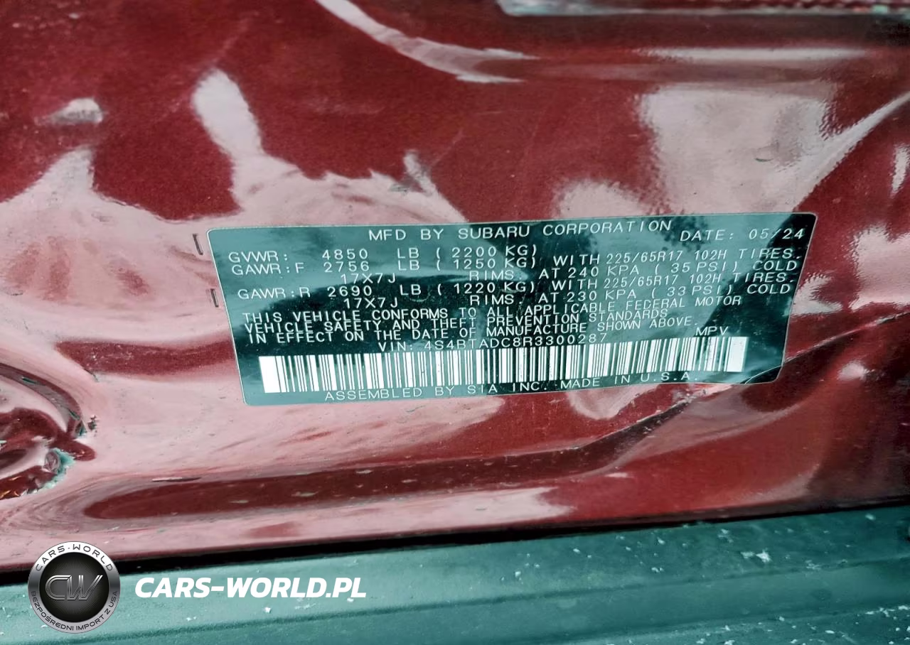 2024 Subaru Outback Premium VIN:4S4BTADC8R3300287 - 13