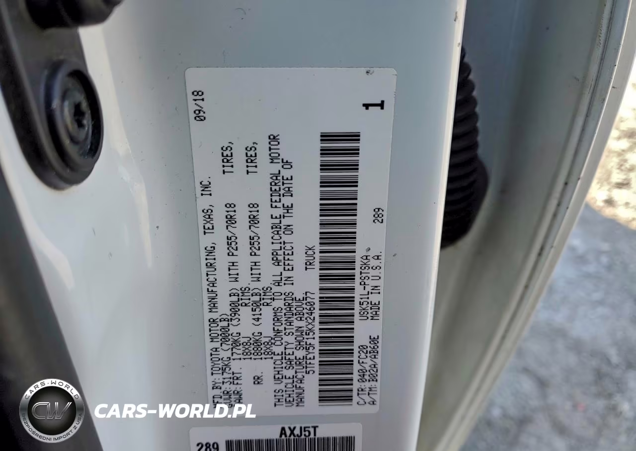 2019 Toyota Tundra Crewmax Sr5 VIN:5TFEY5F15KX246077 - 12