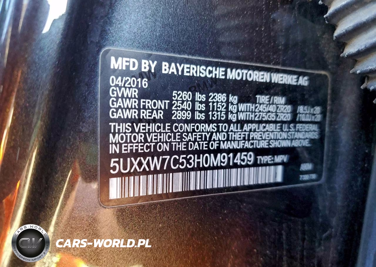 2017 BMW X4 xDrivem40I VIN:5UXXW7C53H0M91459 - 12