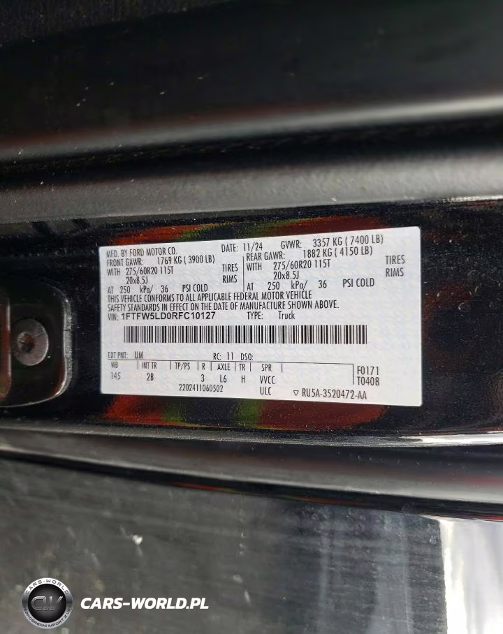2024 Ford F150 Lariat VIN:1FTFW5LD0RFC10127 - 13