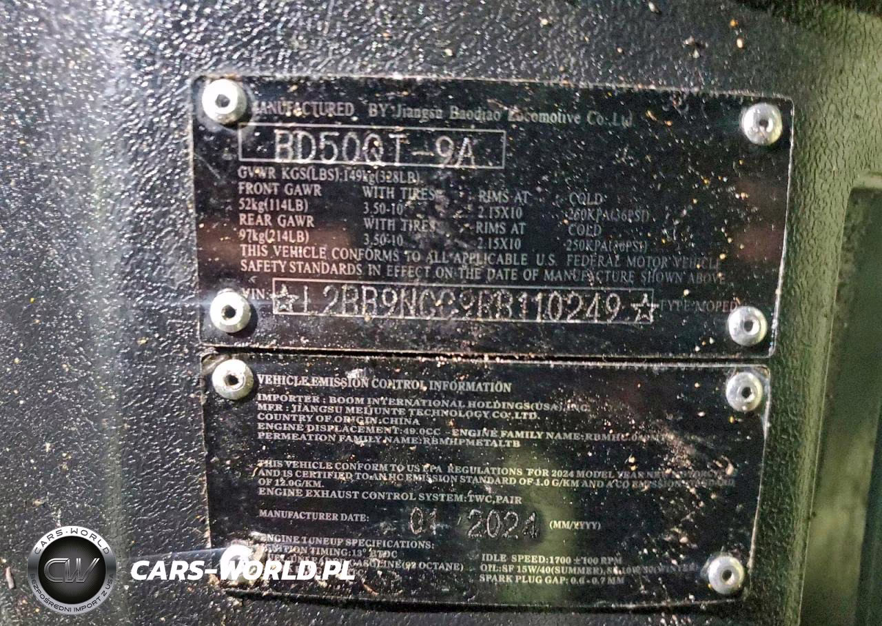 2024 Other Motorcycle Moped VIN:L2BB9NCC9RB110249 - 9