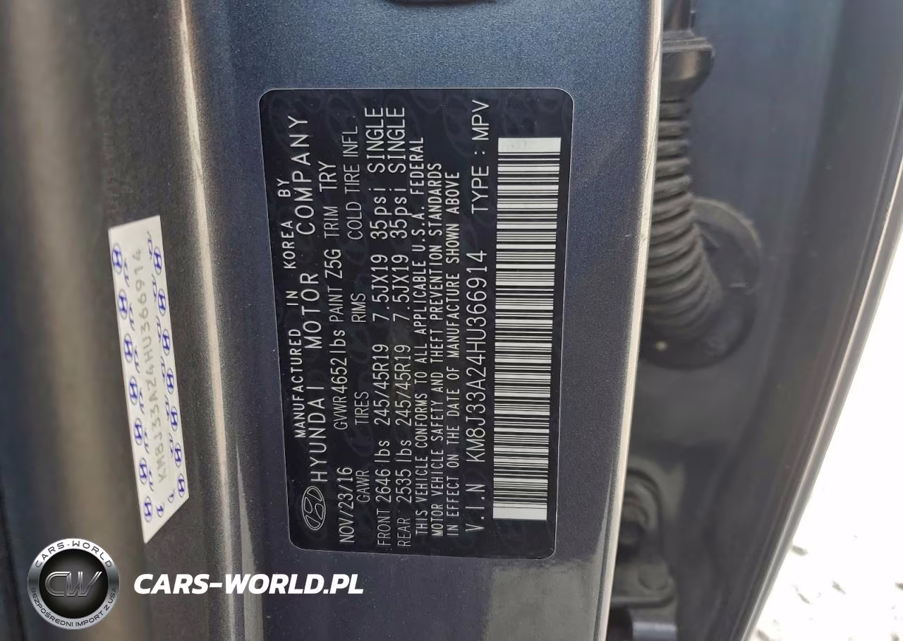 2017 Hyundai Tucson Limited VIN:KM8J33A24HU366914 - 14